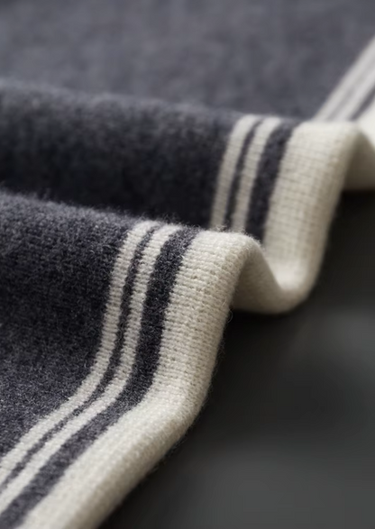 Pure Extra-Fine Merino Wool Dark Gray Damien Set | Roccella
