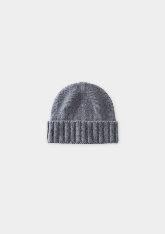 Light Gray Cashmere Wintertime Beanie | Roccella