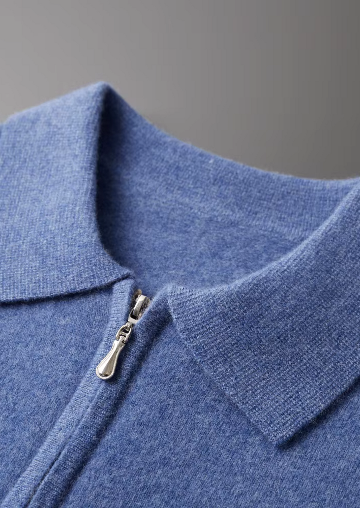Pure Extra-Fine Merino Wool Half Zip Polo | Roccella
