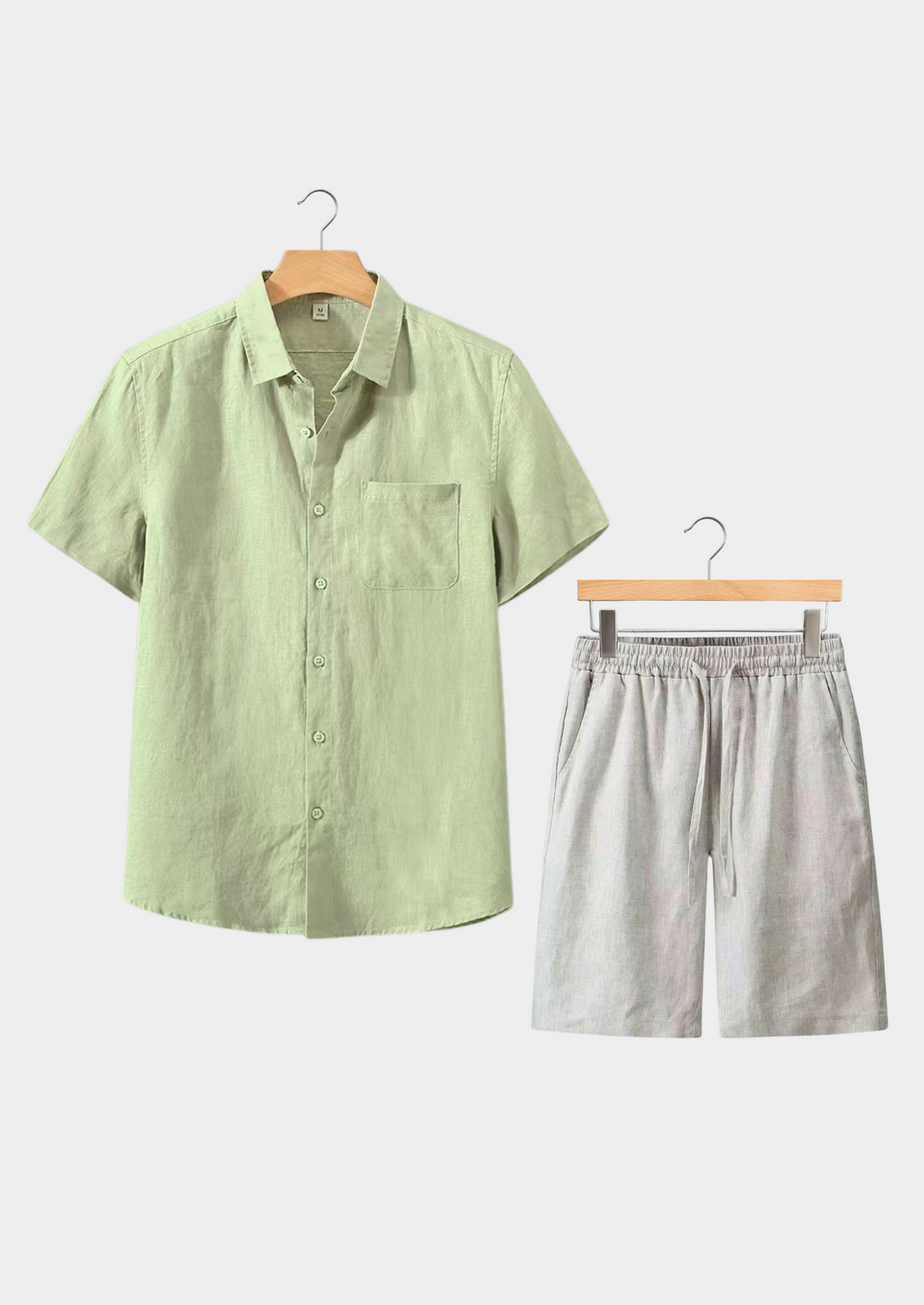 Dolcevita Shortsleeve Summer Set - Mint Green/beige | Roccella