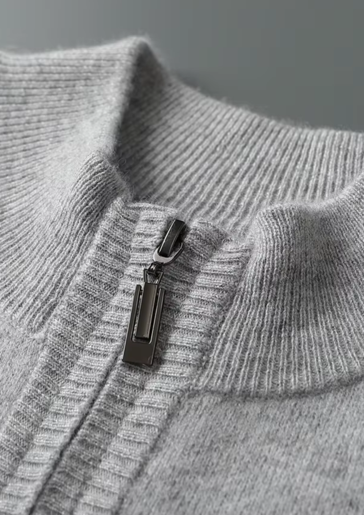 Premium Cashmere Essential Half-Zip Sweater | Roccella