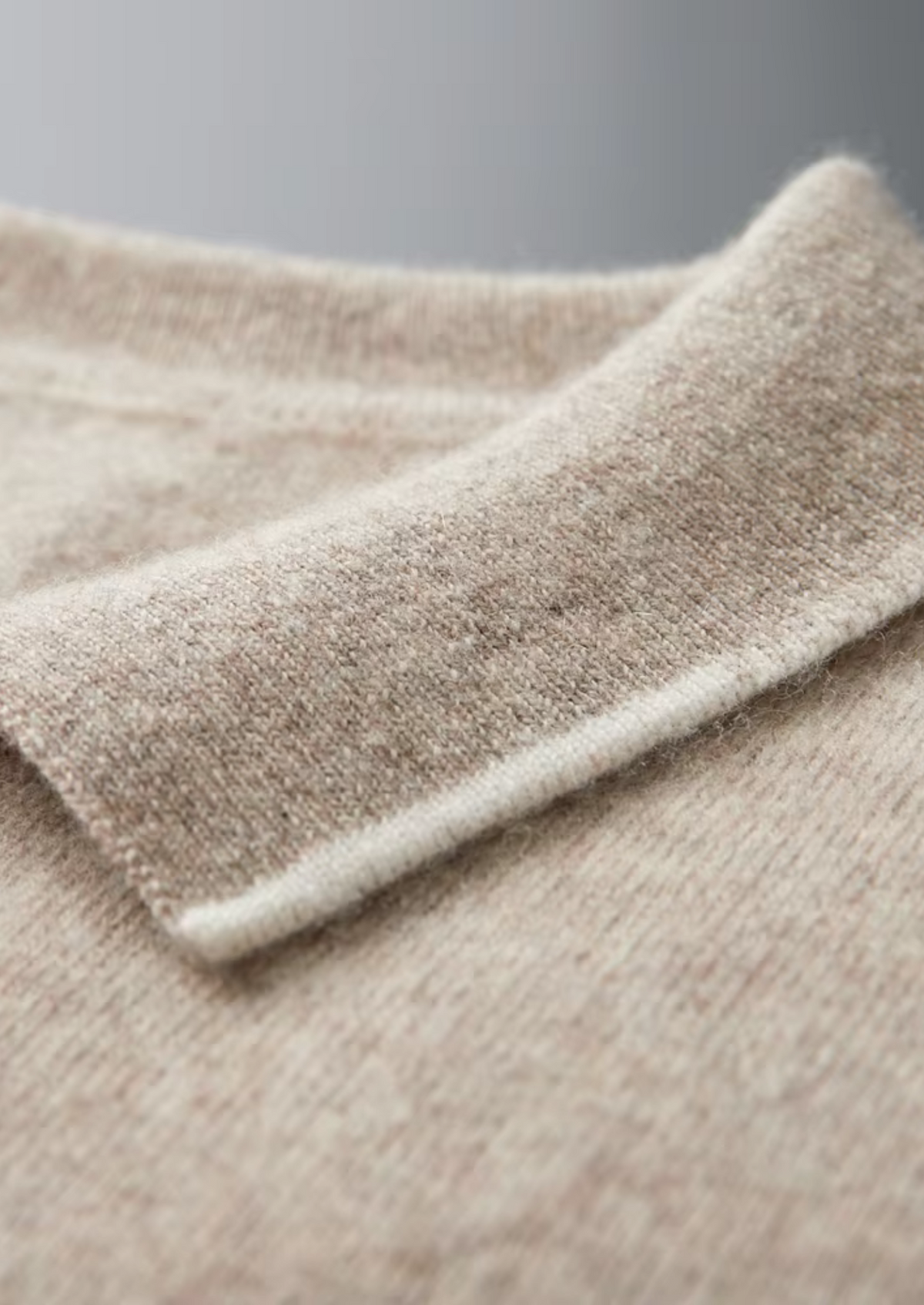 Premium Cashmere Two Tone Button Polo | Roccella