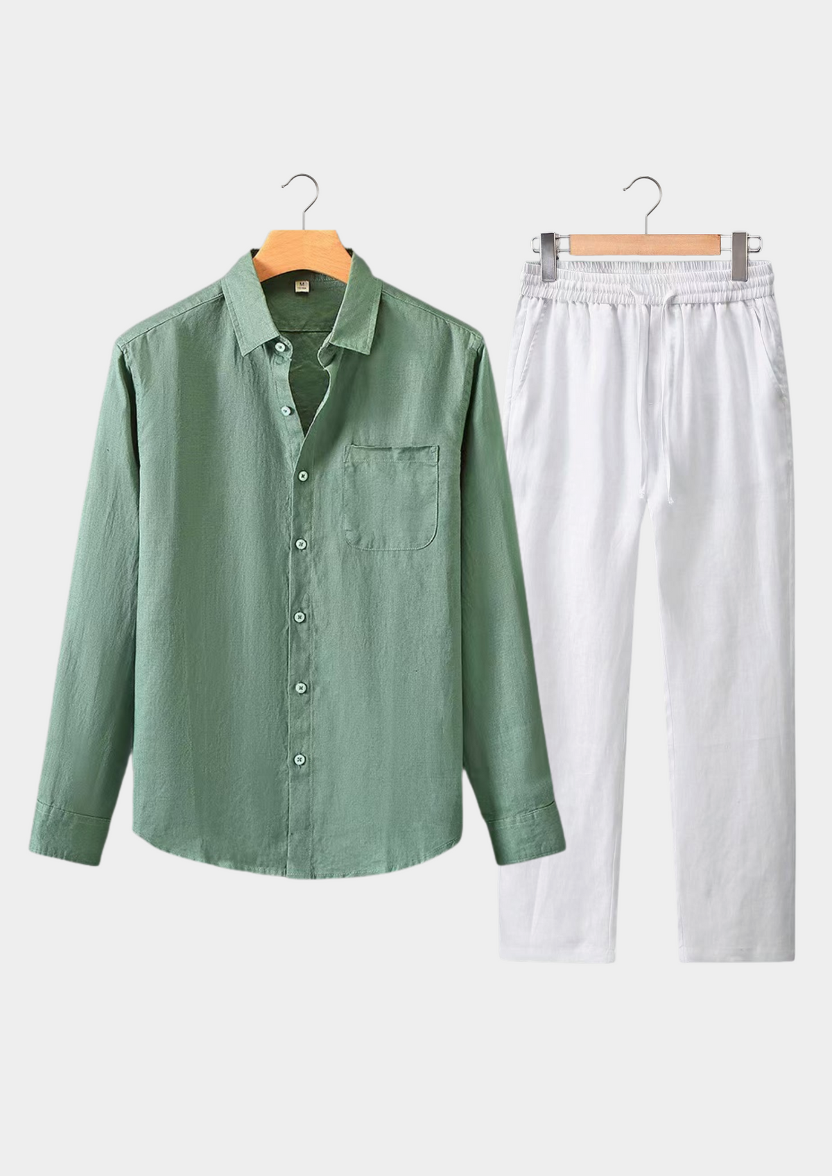 Dolcevita Longsleeve Summer Set - Green/white | Roccella