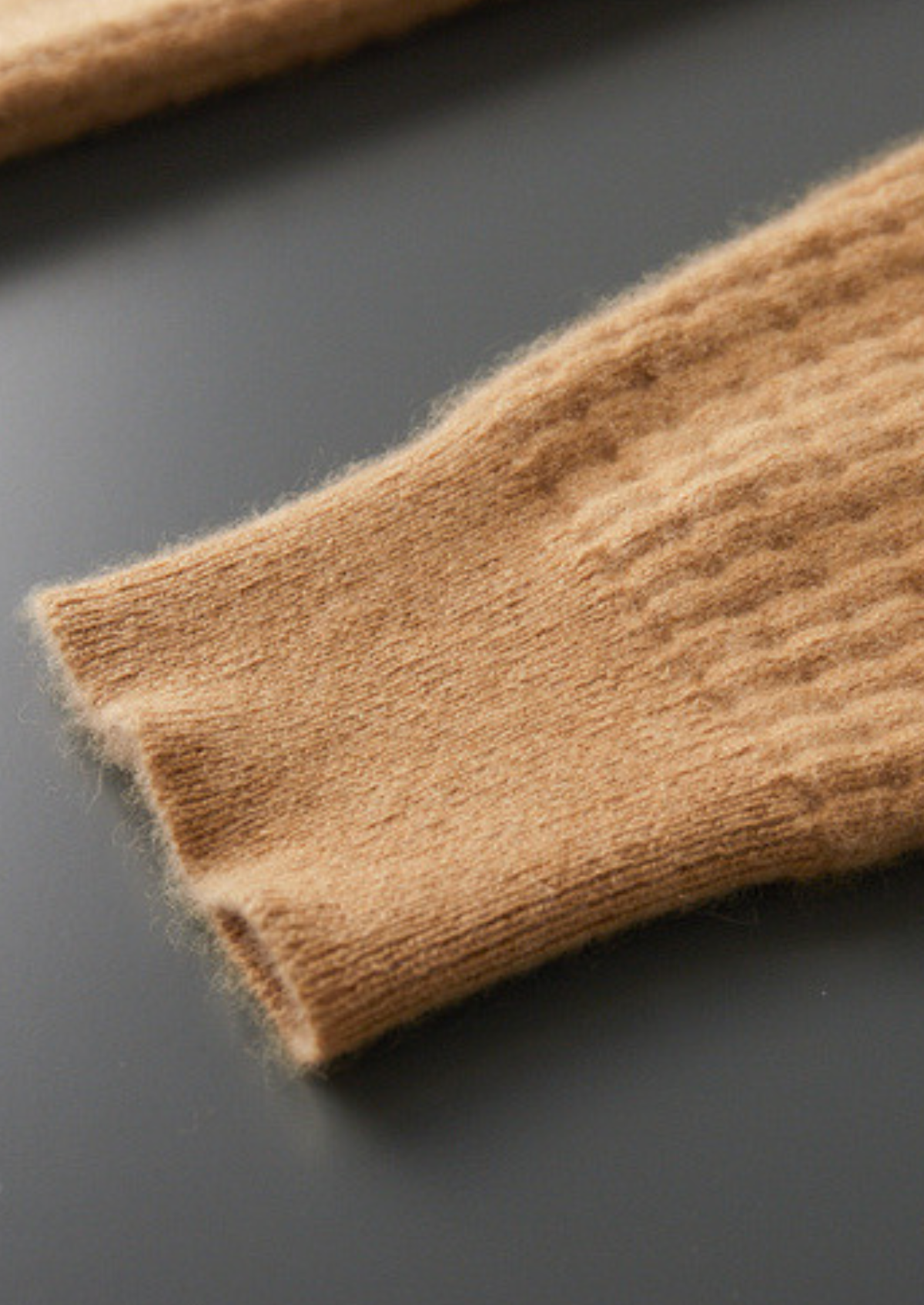 Pure Cashmere Caramel Textured Button Cardigan | Roccella