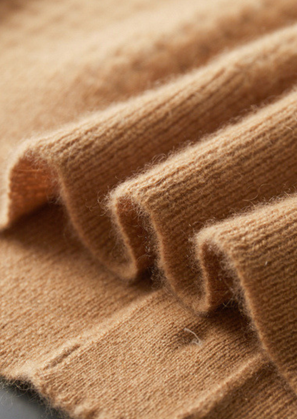 Pure Cashmere Caramel Textured Button Cardigan | Roccella