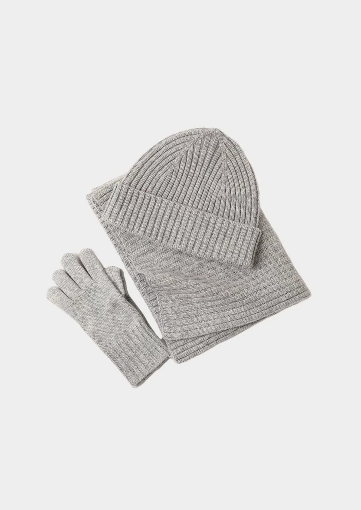 Pure Extra-Fine Merino Wool Wintertime Essentials - Light Gray | Roccella