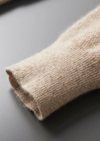 Premium Cashmere Classic Henley Sweater | Roccella
