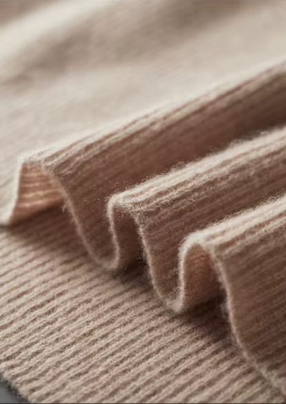 Pure Extra-Fine Merino Wool Two Tone Zipper Sweater Polo | Roccella