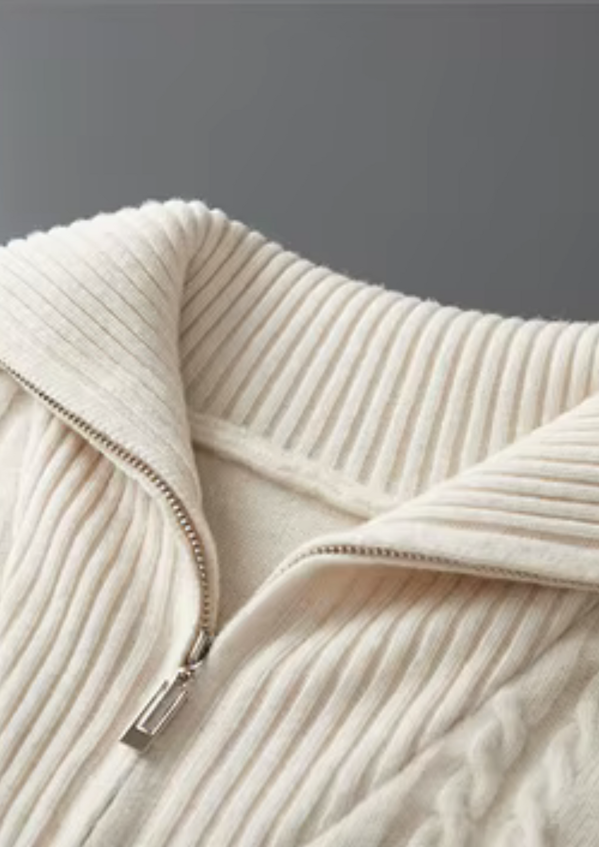Pure Extra-Fine Merino Wool Striped Half-Zip Sweater | Roccella