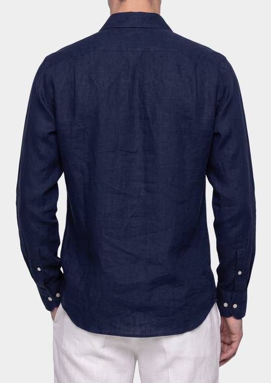 Amalfi Coastal Shirt - Navy Blue | Roccella
