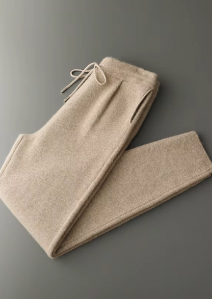 Premium Cashmere Pleated Trousers | Roccella