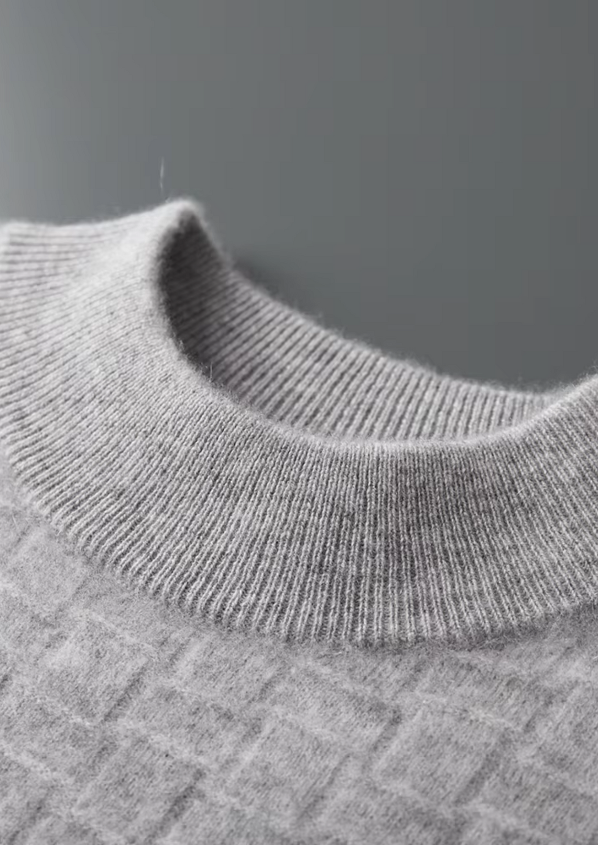 Pure Extra-Fine Merino Wool Textured Mockneck | Roccella