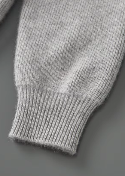 Pure Extra-Fine Merino Wool Ribbed Zip Cardigan | Roccella