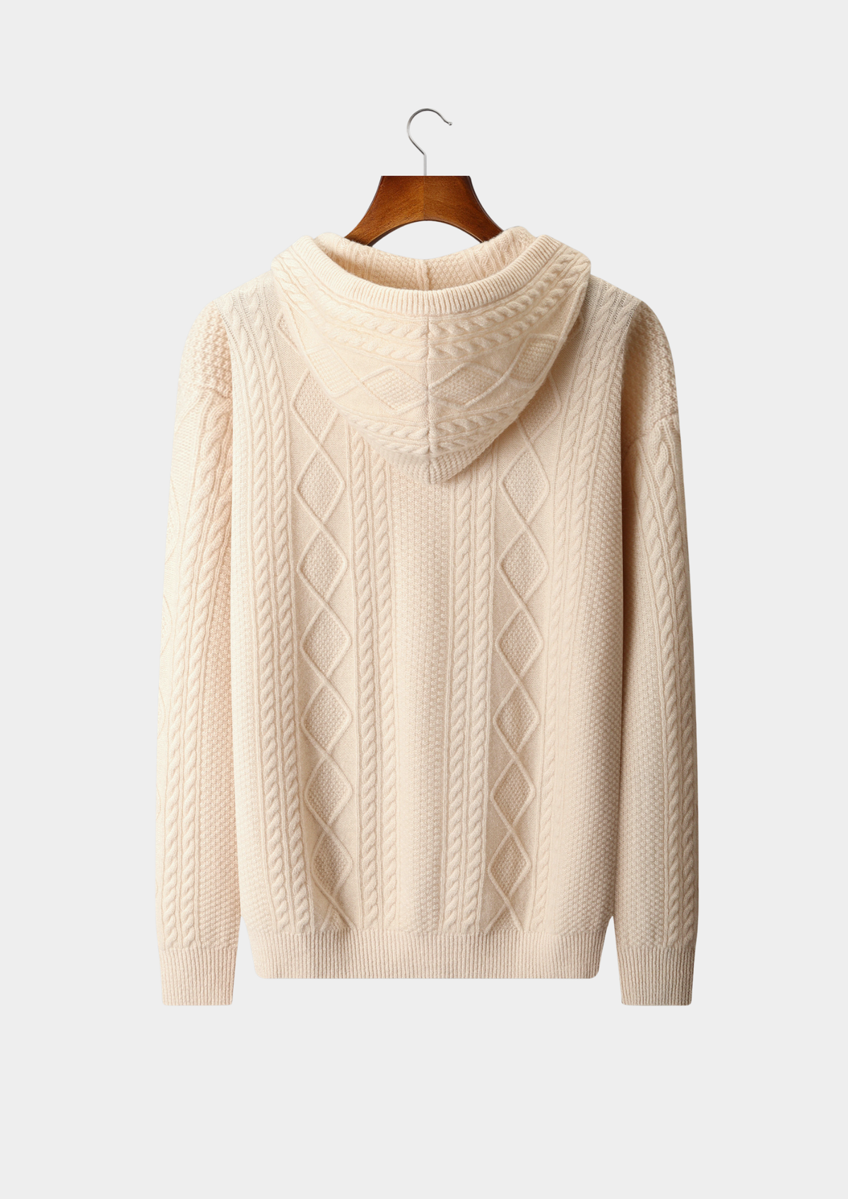 Pure Extra-Fine Merino Wool Wintertime Zipper Hoodie | Roccella