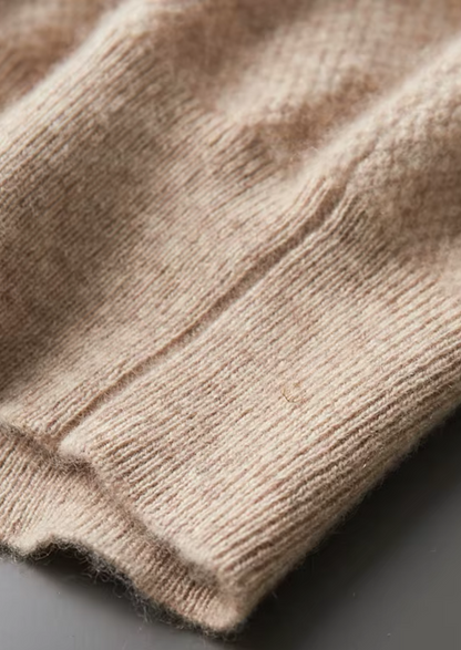 Premium Cashmere Classic Henley Sweater | Roccella