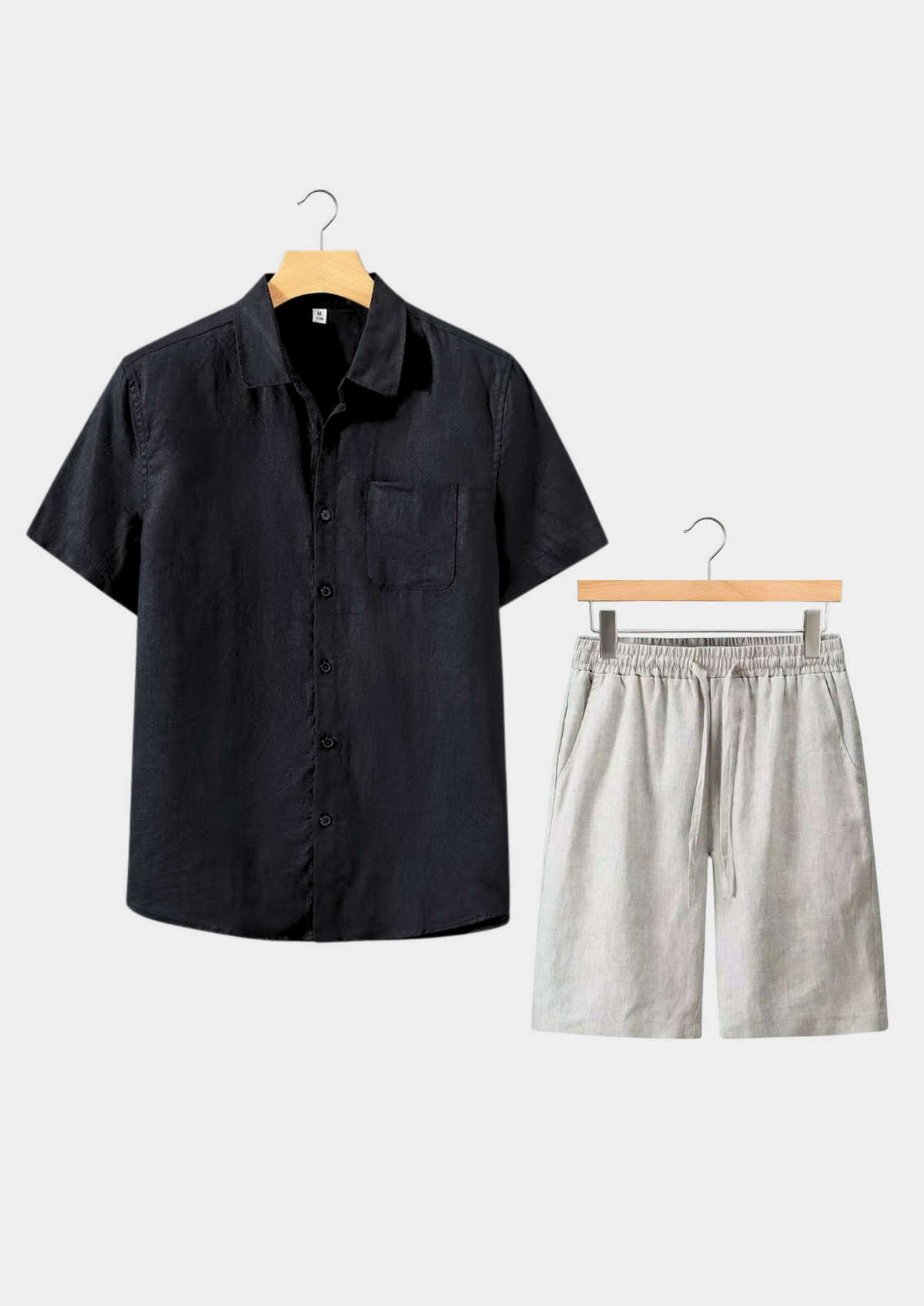 Dolcevita Shortsleeve Summer Set - Black/beige | Roccella