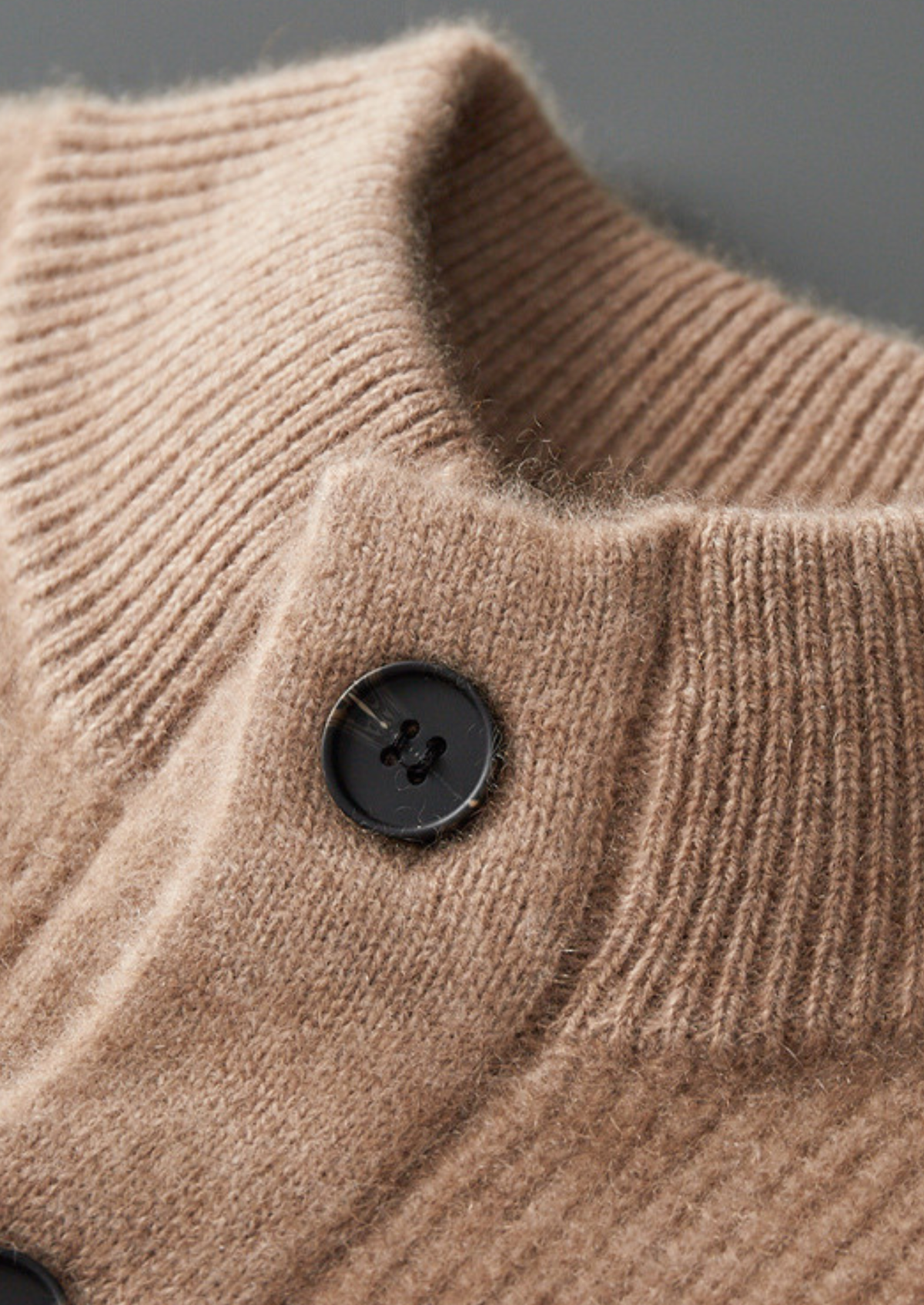 Pure Cashmere Beige Button Overshirt | Roccella