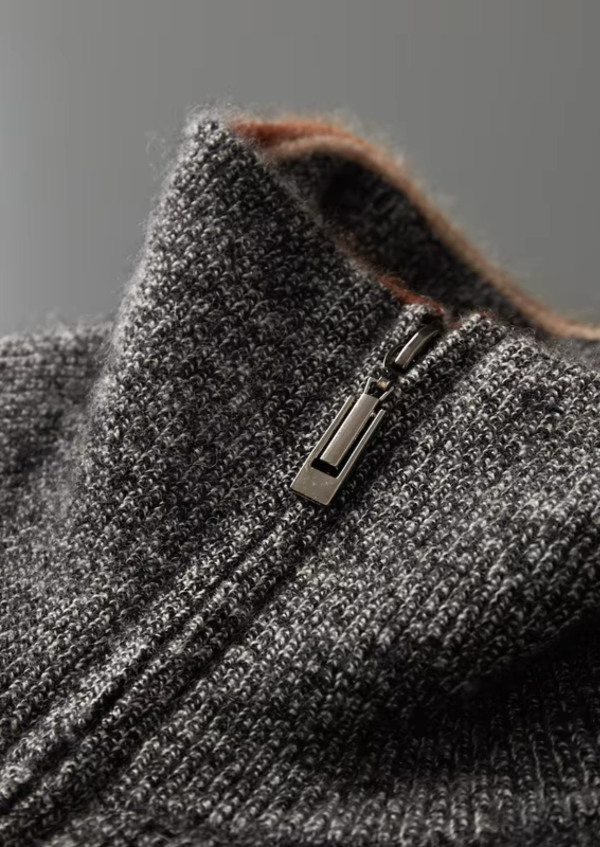 Pure Cashmere Striped Zip Cardigan | Roccella