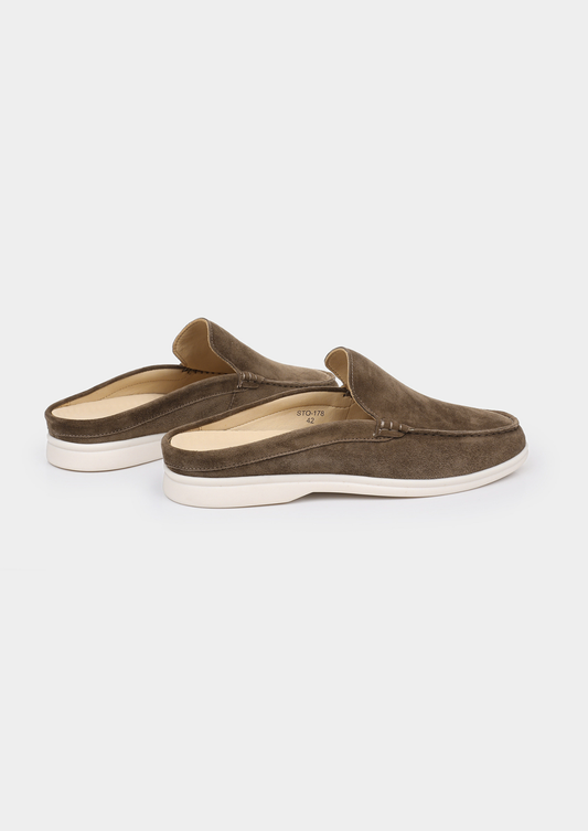 Olive Marina Suede Slipper | Roccella