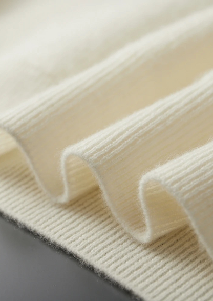 Premium Cashmere Ribbed Half-Zip Sweater | Roccella