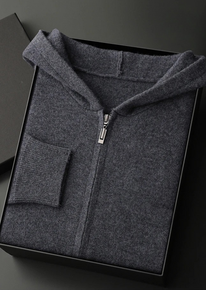 Premium Cashmere Zipper Hoodie | Roccella