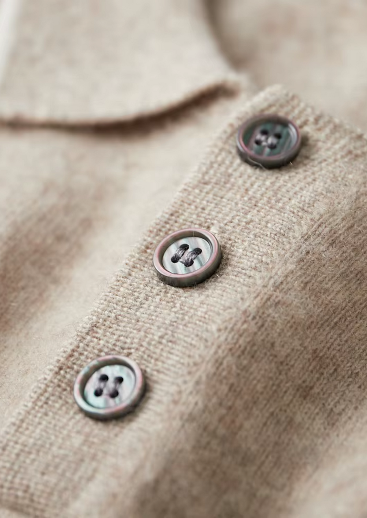 Premium Cashmere Two Tone Button Polo | Roccella