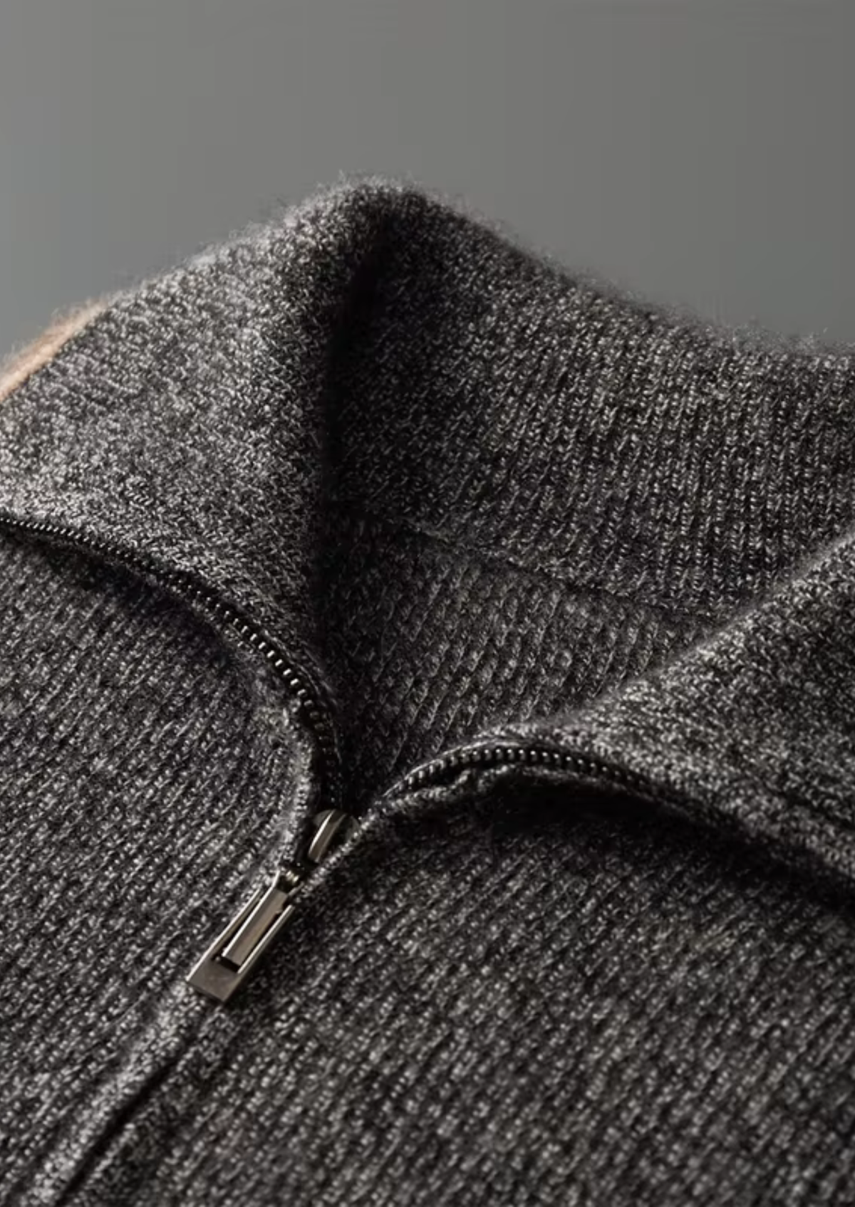 Pure Cashmere Striped Zip Cardigan | Roccella