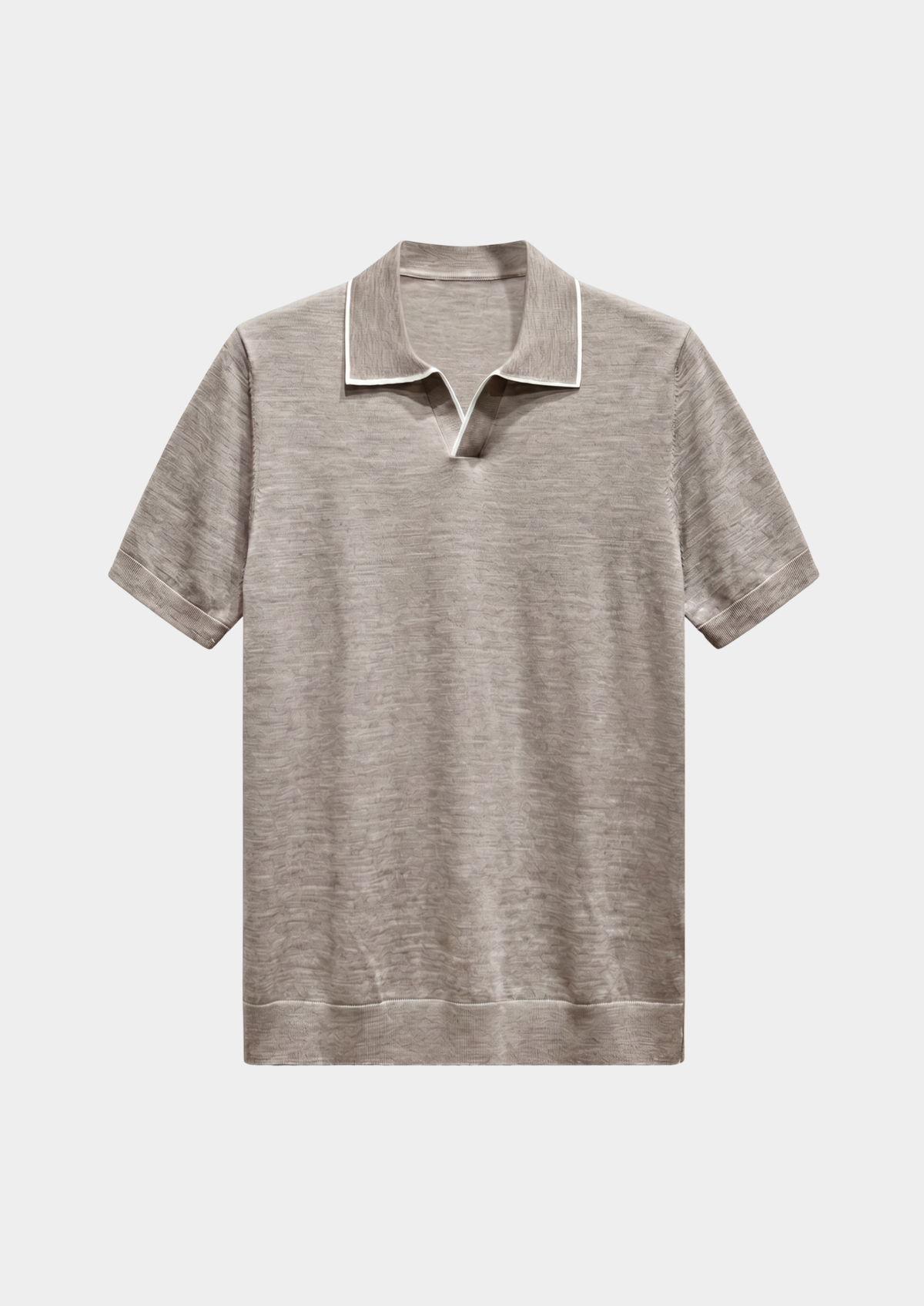 Ellis Beige Lightweight Polo Shirt | Roccella