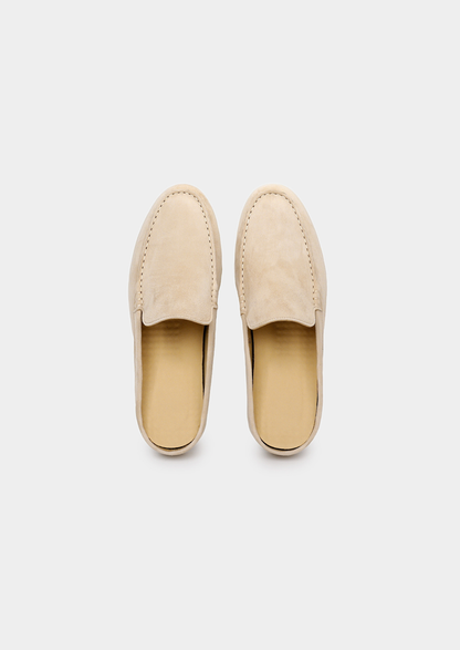 Ivory Marina Suede Slipper | Roccella