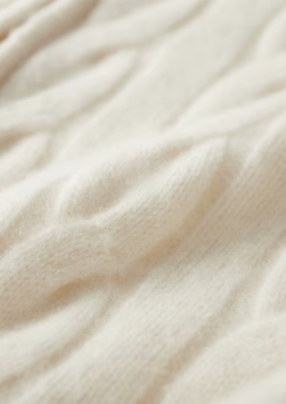 Pure Extra-Fine Merino Wool Dual-Zip Cable Cardigan | Roccella
