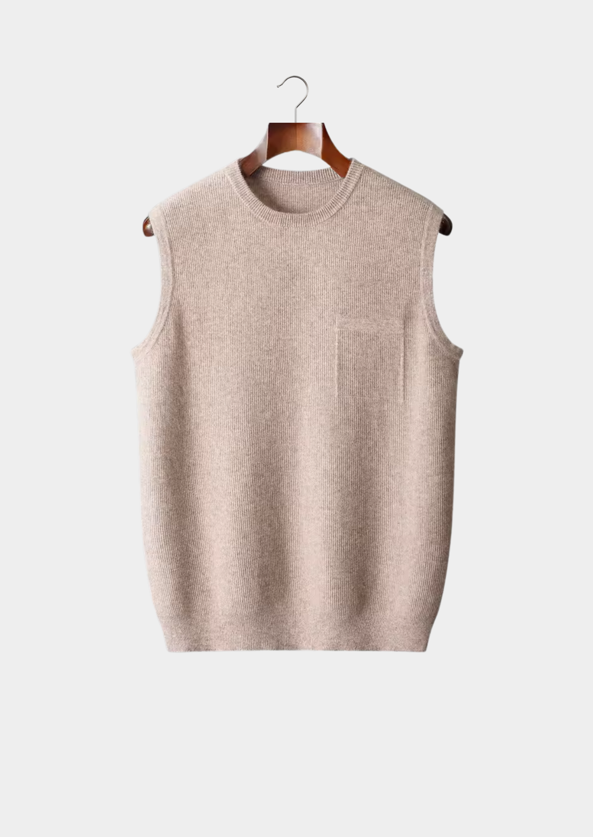 Pure Extra-Fine Merino Wool Crewneck Vest | Roccella