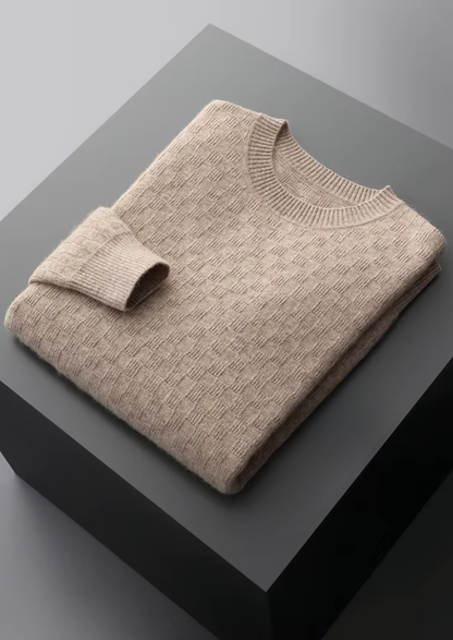 Premium Cashmere Textured Crewneck | Roccella