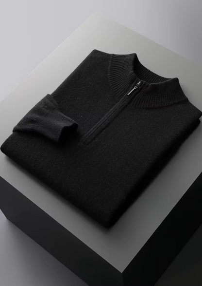 Merino Wool Half Zip Sweater, Sand