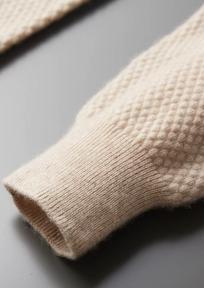 Premium Cashmere Textured Sweater Polo | Roccella