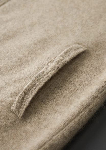 Premium Cashmere Zip Polo Cardigan | Roccella