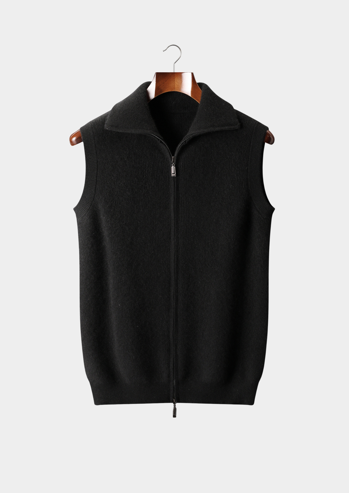 Pure Cashmere Black Body Warmer Vest | Roccella