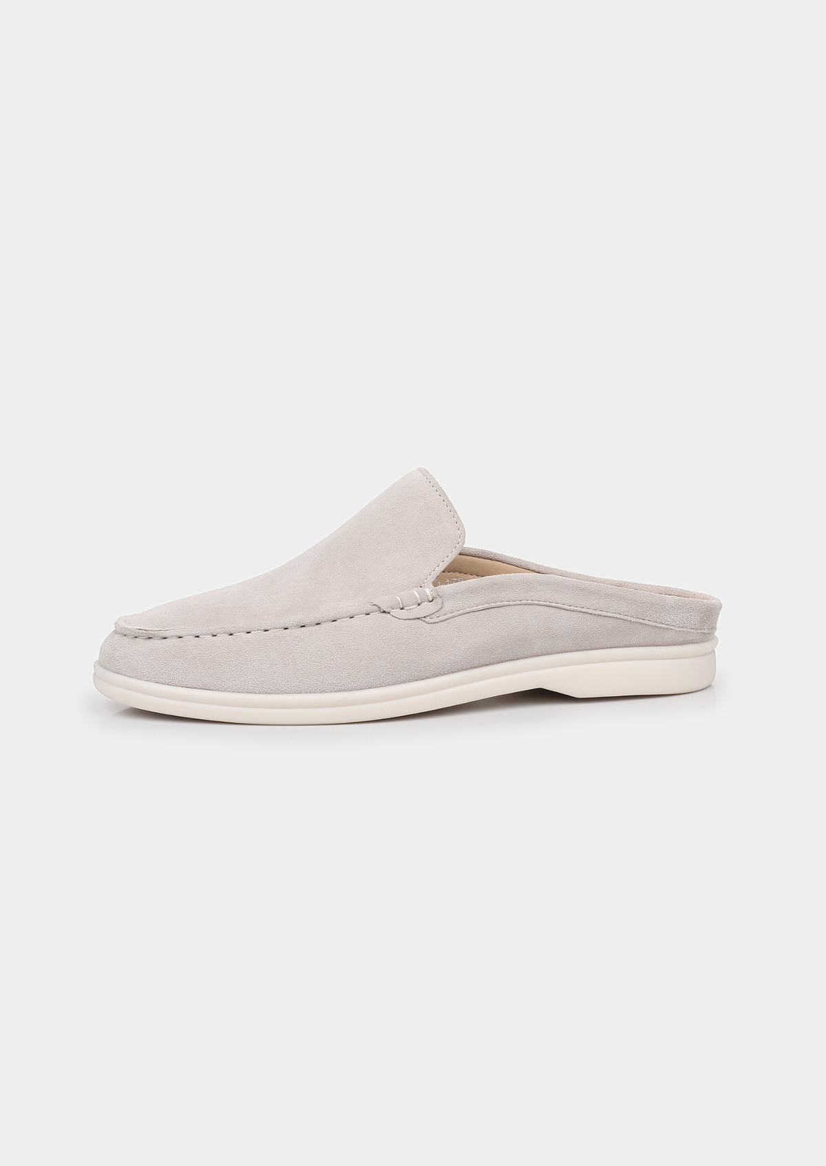 Light Gray Marina Suede Slipper | Roccella