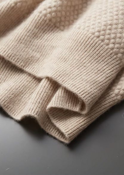 Premium Cashmere Textured Sweater Polo | Roccella