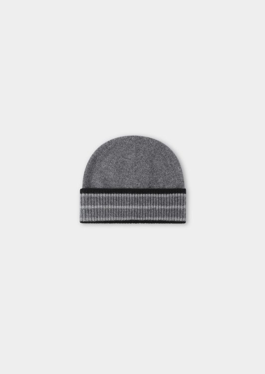 Dark Gray Merino Wool Wintertime Beanie | Roccella
