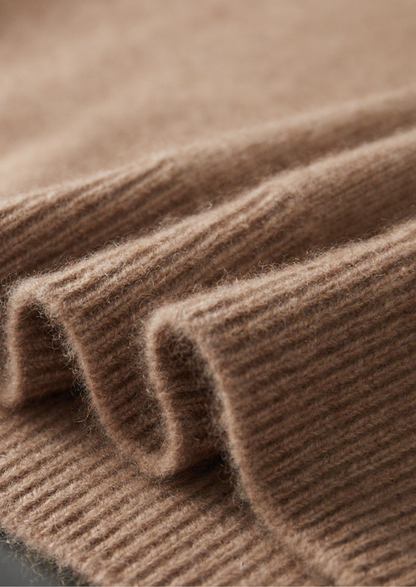 Pure Cashmere Beige Button Sweater | Roccella