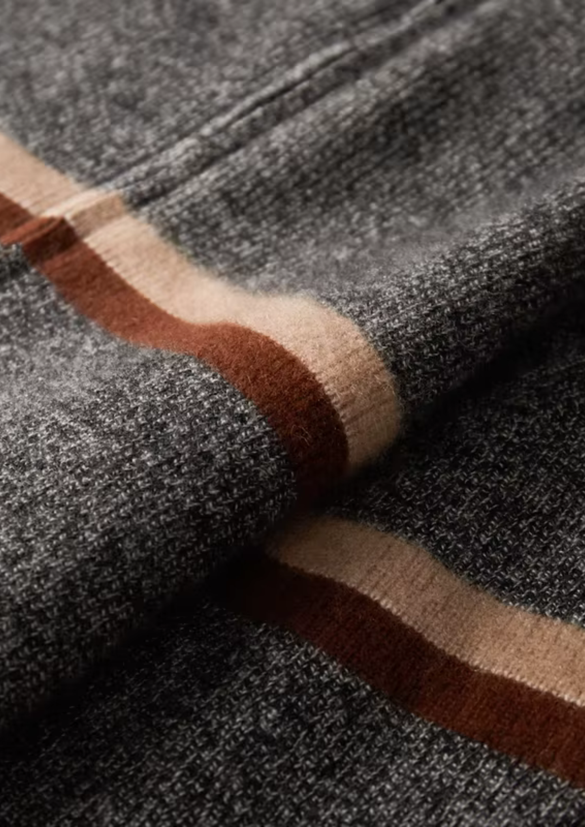 Pure Cashmere Striped Zip Cardigan | Roccella