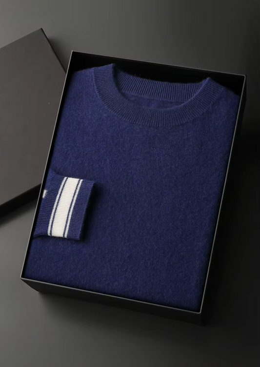 Premium Cashmere Navy Blue Vienna Leisure Set | Roccella