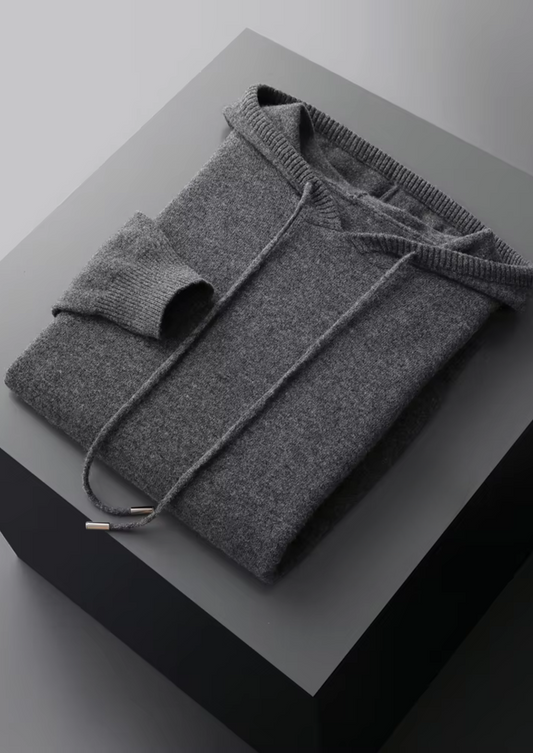 Pure Extra-Fine Merino Wool Dark Gray Savro Set | Roccella