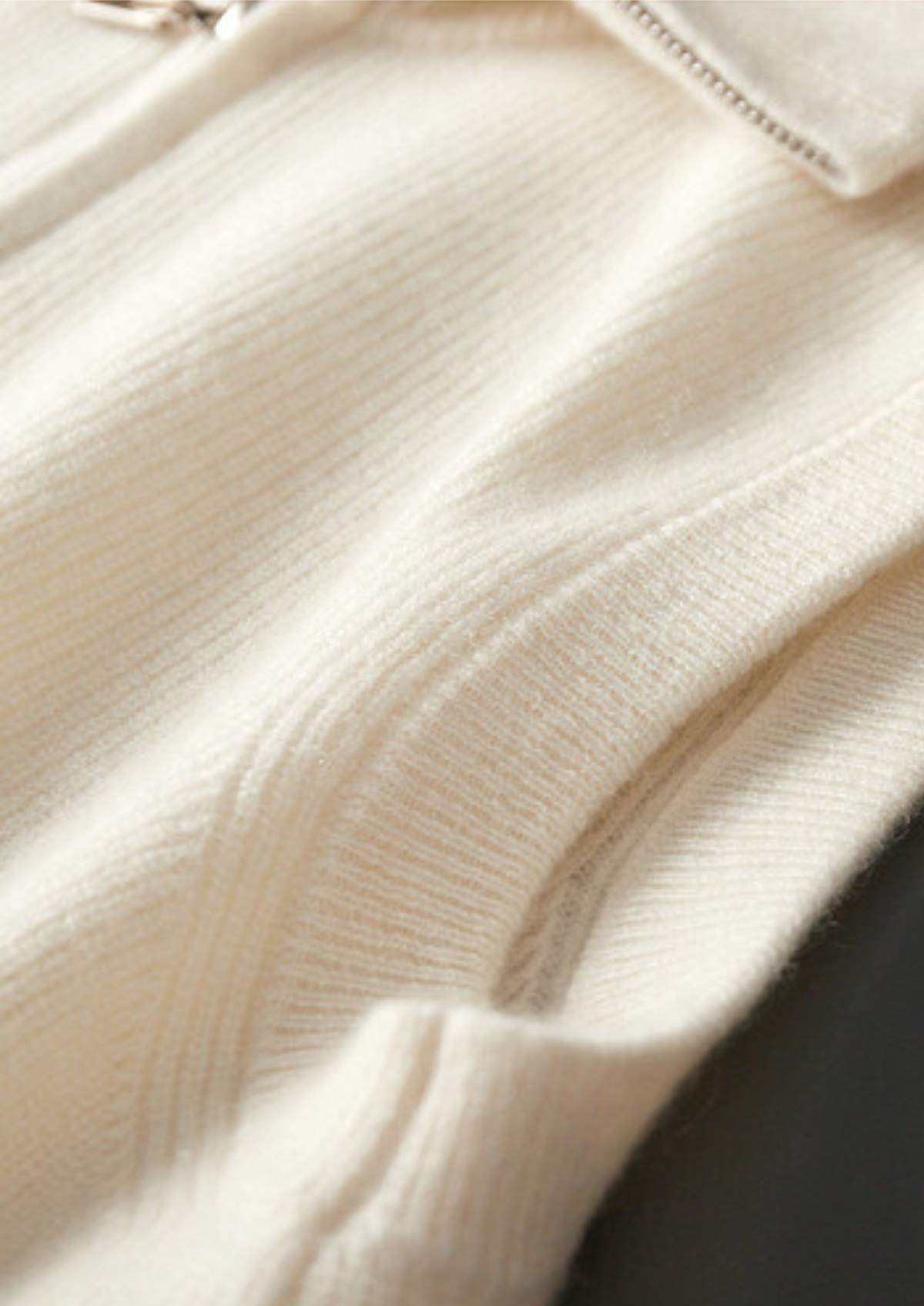 Pure Cashmere Ivory Body Warmer Vest | Roccella