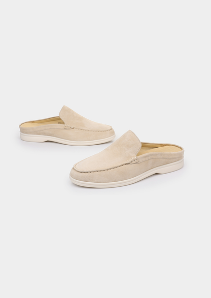 Ivory Marina Suede Slipper | Roccella