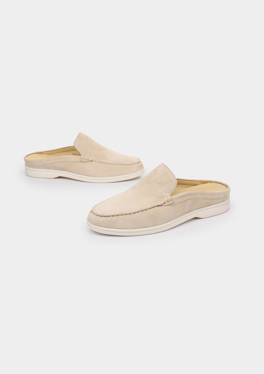 Ivory Marina Suede Slipper | Roccella