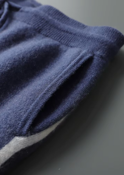 Premium Cashmere Navy Blue Milano Leisure Set | Roccella