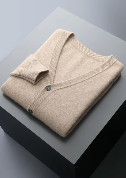 Pure Extra-Fine Merino Wool Essential Cardigan | Roccella
