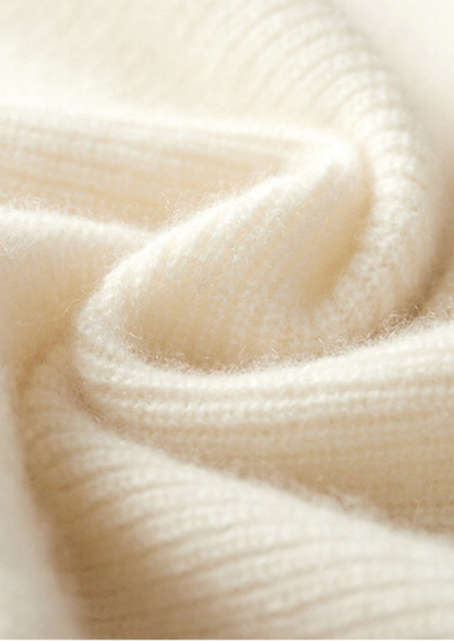 Pure Cashmere Ivory Body Warmer Vest | Roccella