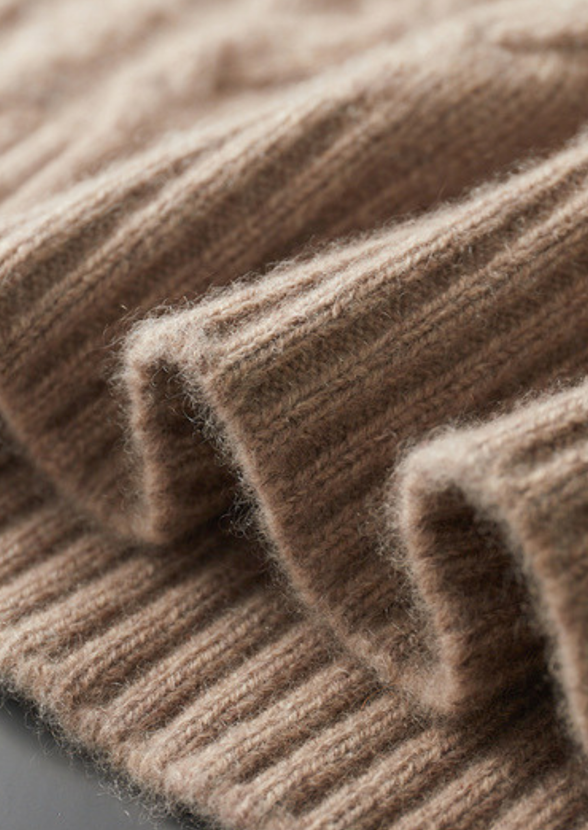 Pure Cashmere Beige Cable Half Zip Sweater | Roccella